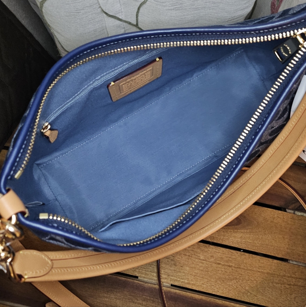 NEW! Coach Laurel Small in Signature Denim Shoulder Crossbody Bag - Picture 5 of 6